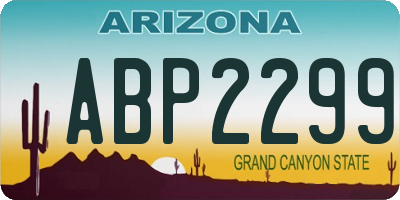 AZ license plate ABP2299