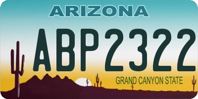 AZ license plate ABP2322