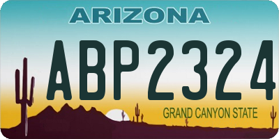 AZ license plate ABP2324