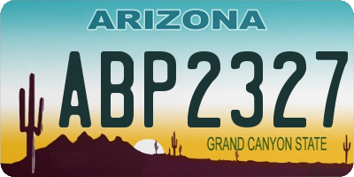 AZ license plate ABP2327