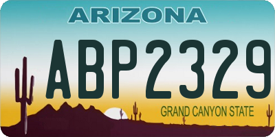 AZ license plate ABP2329