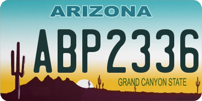 AZ license plate ABP2336