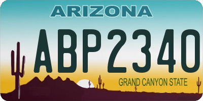 AZ license plate ABP2340