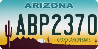 AZ license plate ABP2370