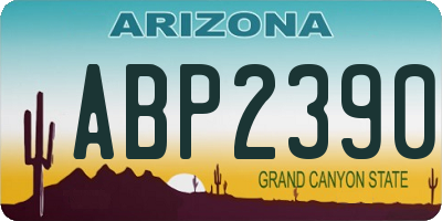 AZ license plate ABP2390