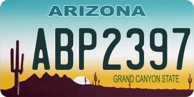 AZ license plate ABP2397