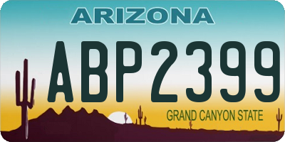 AZ license plate ABP2399