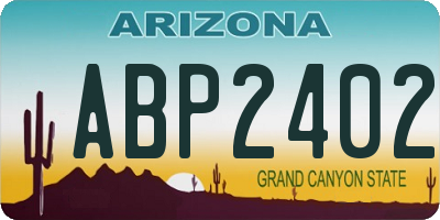 AZ license plate ABP2402