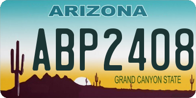 AZ license plate ABP2408