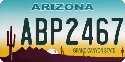 AZ license plate ABP2467