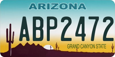 AZ license plate ABP2472