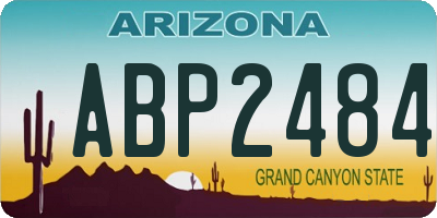 AZ license plate ABP2484
