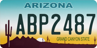 AZ license plate ABP2487