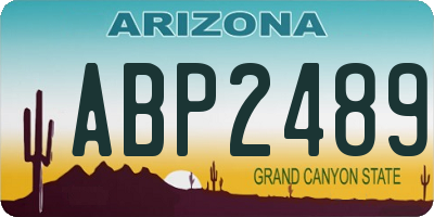 AZ license plate ABP2489