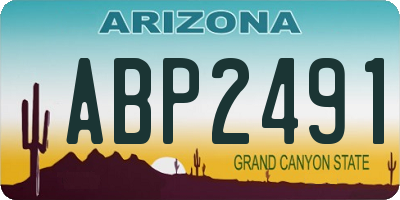 AZ license plate ABP2491