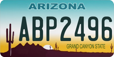 AZ license plate ABP2496