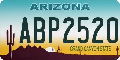 AZ license plate ABP2520