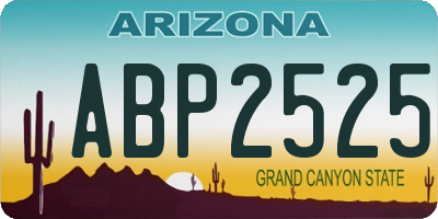 AZ license plate ABP2525