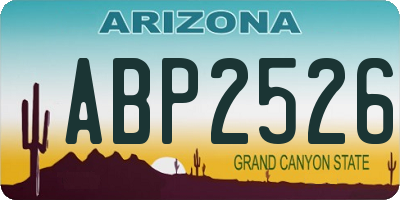 AZ license plate ABP2526