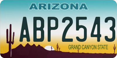 AZ license plate ABP2543