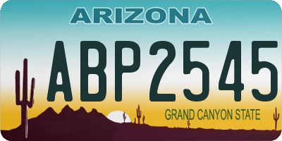 AZ license plate ABP2545