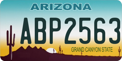 AZ license plate ABP2563