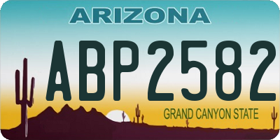 AZ license plate ABP2582