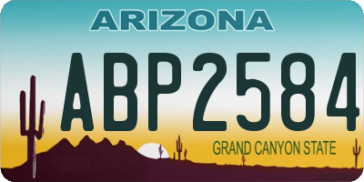 AZ license plate ABP2584