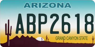 AZ license plate ABP2618
