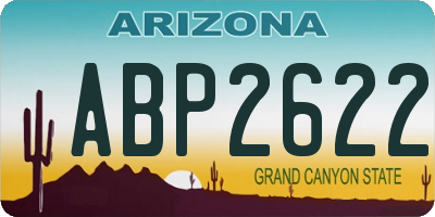 AZ license plate ABP2622