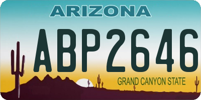 AZ license plate ABP2646