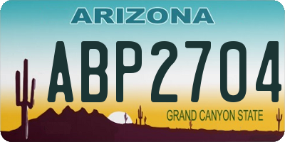 AZ license plate ABP2704