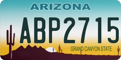 AZ license plate ABP2715