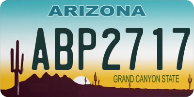 AZ license plate ABP2717