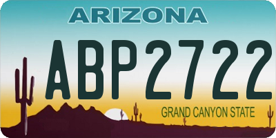 AZ license plate ABP2722