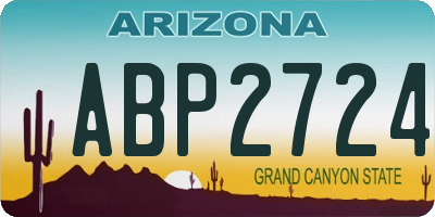 AZ license plate ABP2724