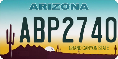 AZ license plate ABP2740