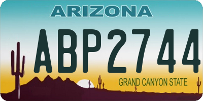 AZ license plate ABP2744