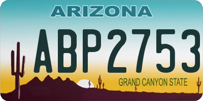 AZ license plate ABP2753