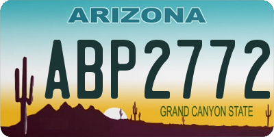AZ license plate ABP2772