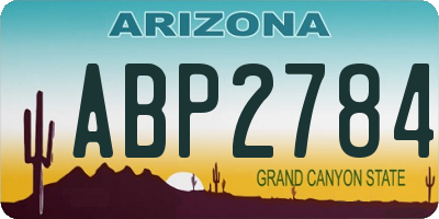 AZ license plate ABP2784