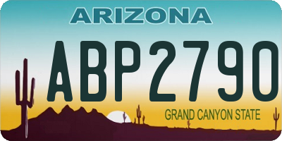 AZ license plate ABP2790