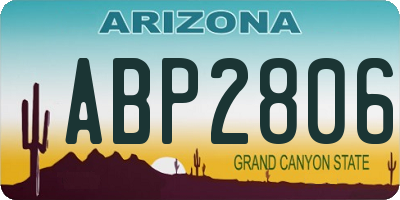AZ license plate ABP2806