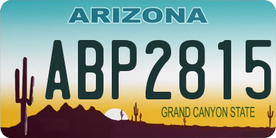 AZ license plate ABP2815