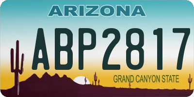 AZ license plate ABP2817