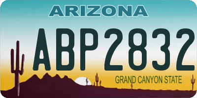 AZ license plate ABP2832