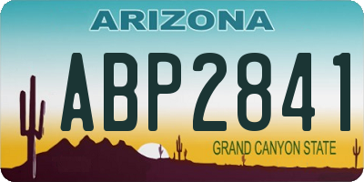 AZ license plate ABP2841