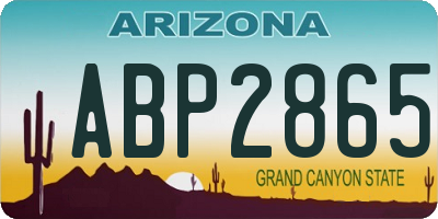 AZ license plate ABP2865