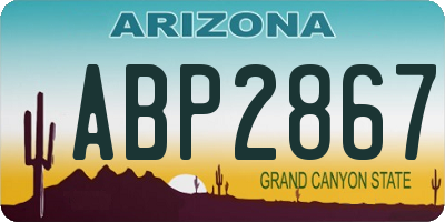 AZ license plate ABP2867