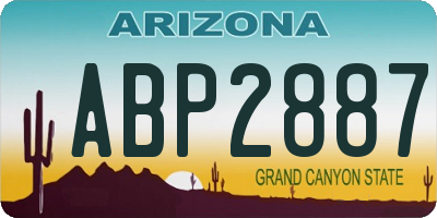 AZ license plate ABP2887